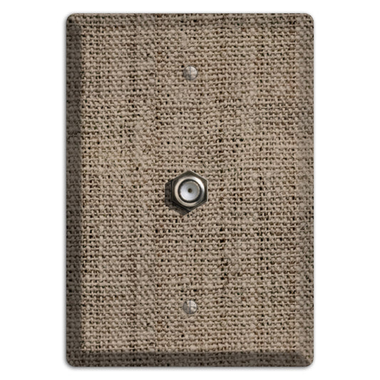 Sand Dune Burlap Cable Wallplate