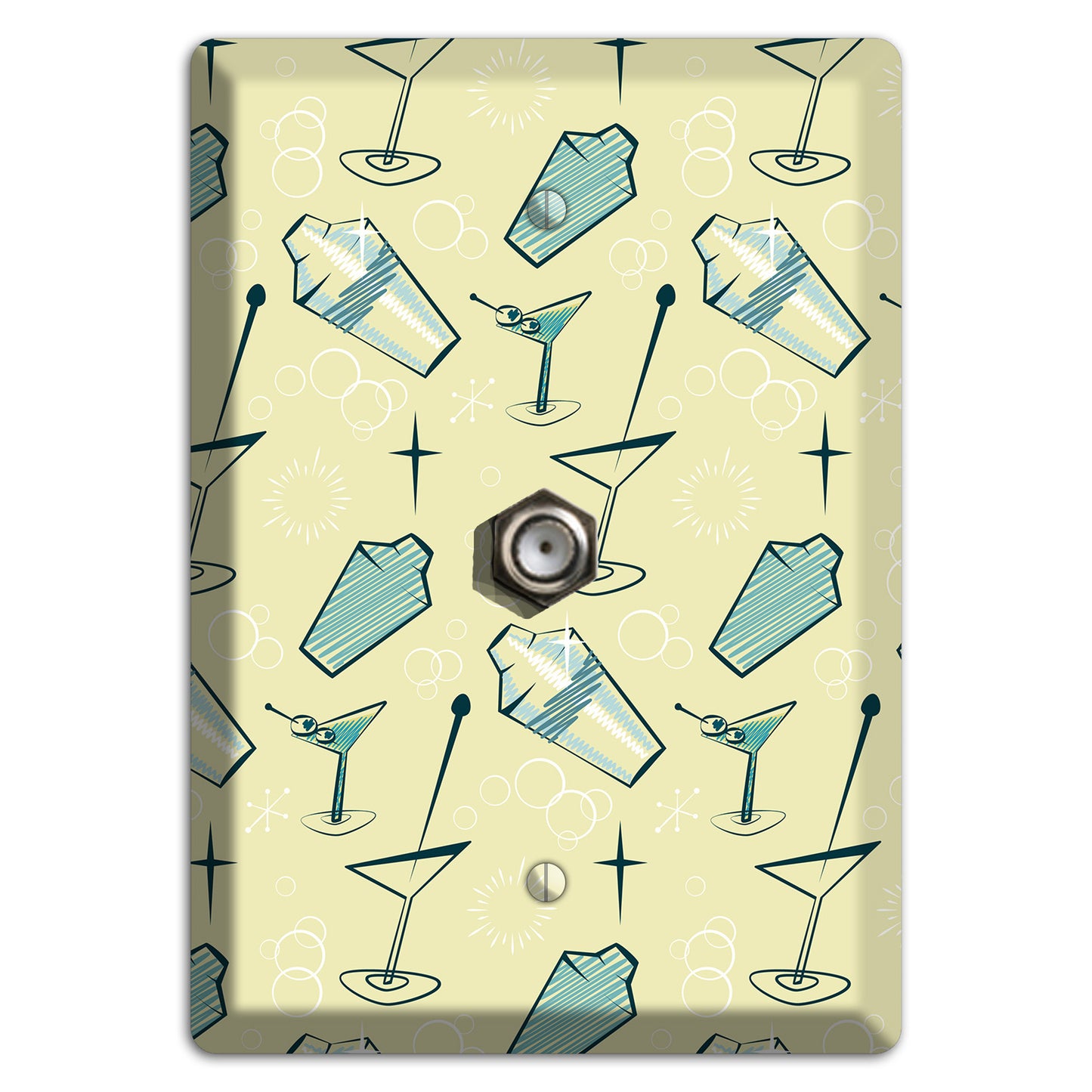 Retro Cocktails Lime Cable Wallplate