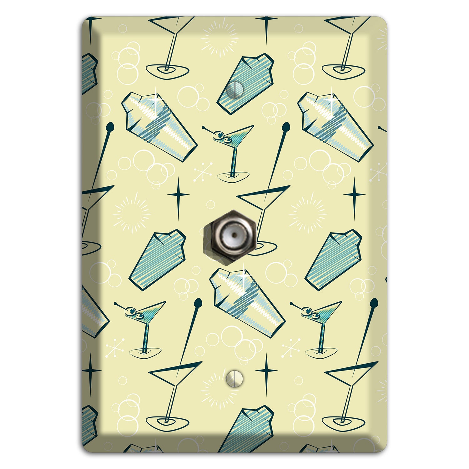 Retro Cocktails Lime Cable Wallplate