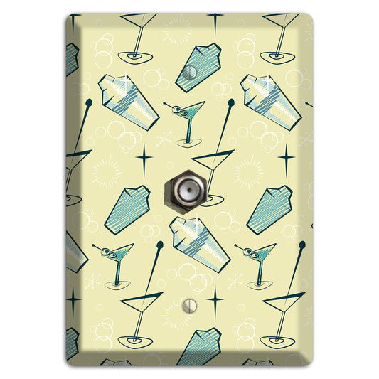 Retro Cocktails Lime Cable Wallplate