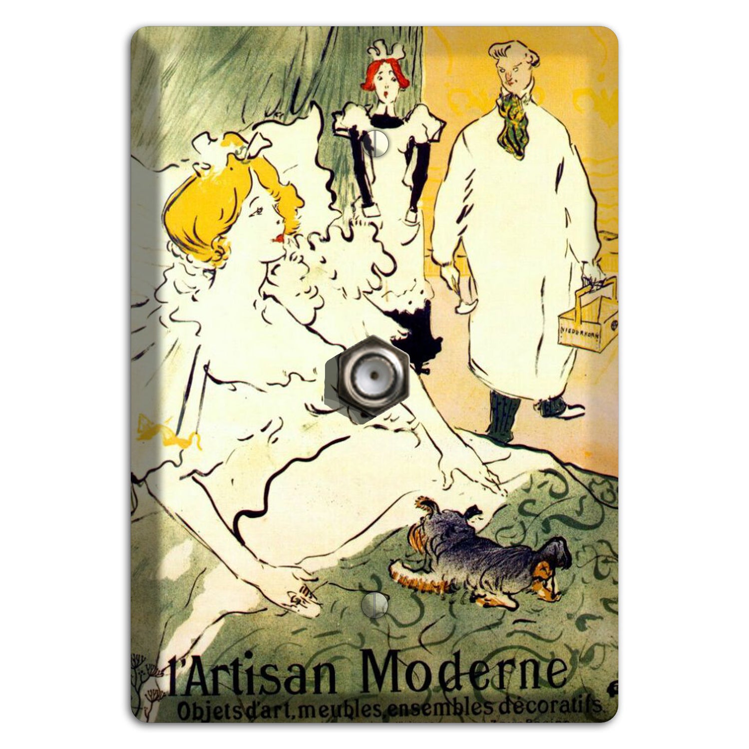 L'artisan Moderne Vintage Poster Cable Wallplate