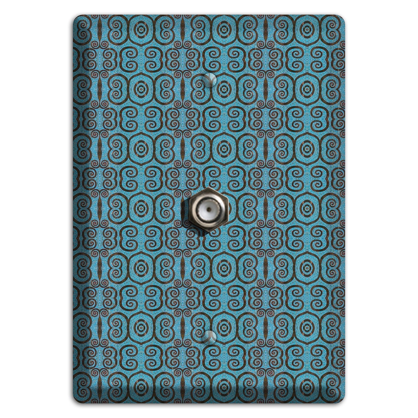 Blue Tapestry Cable Wallplate