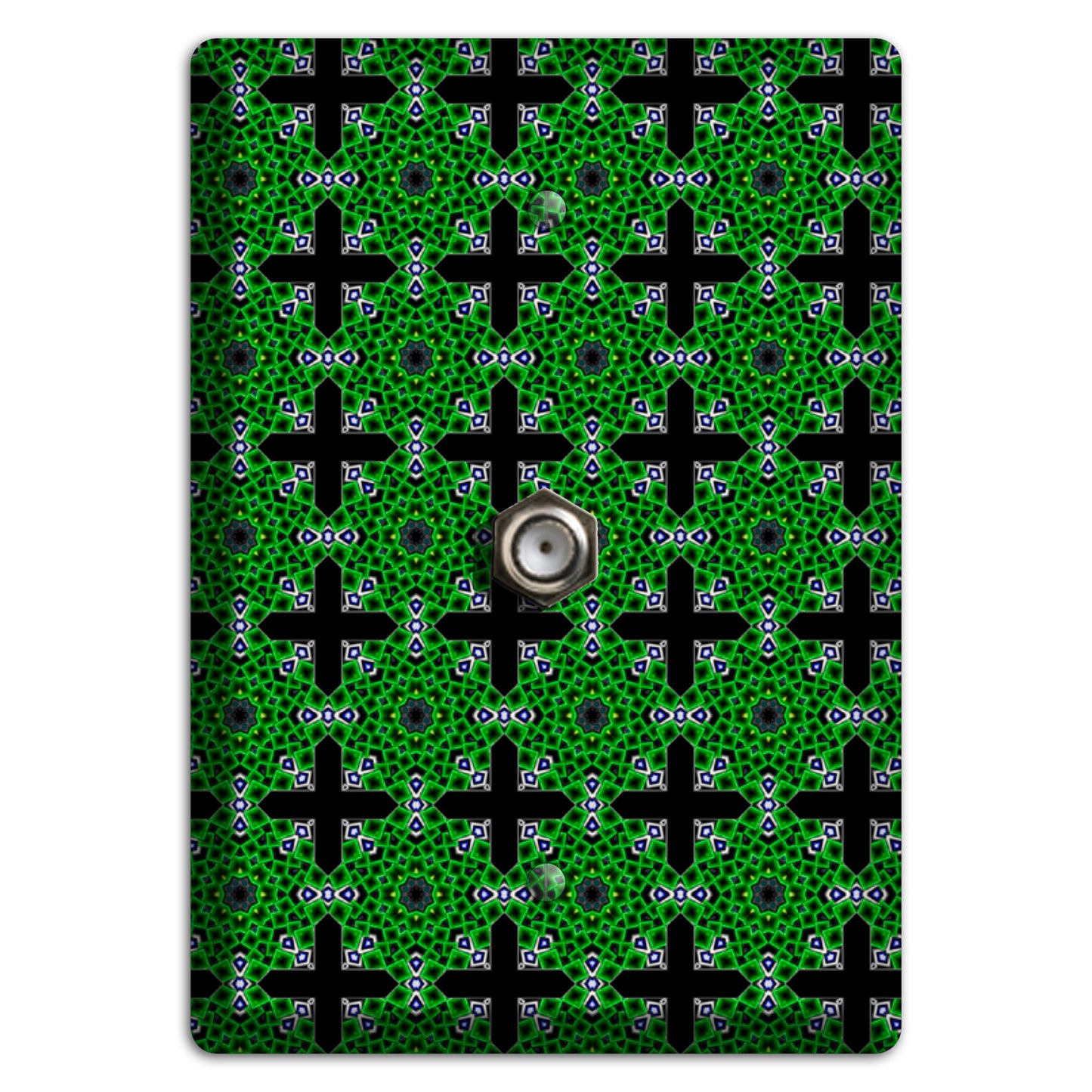 Green Foulard 3 Cable Wallplate