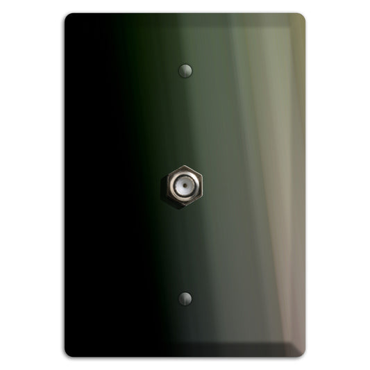 Black and Olive Ray of Light Cable Wallplate