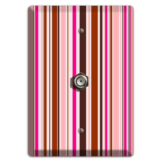 Pink Stripes Cable Wallplate