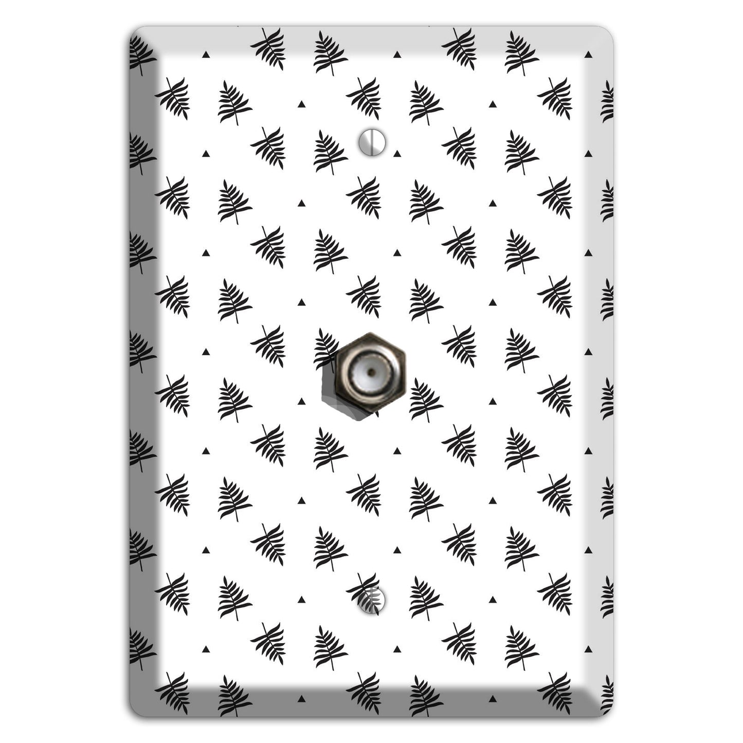 Leaves Style L Cable Wallplate