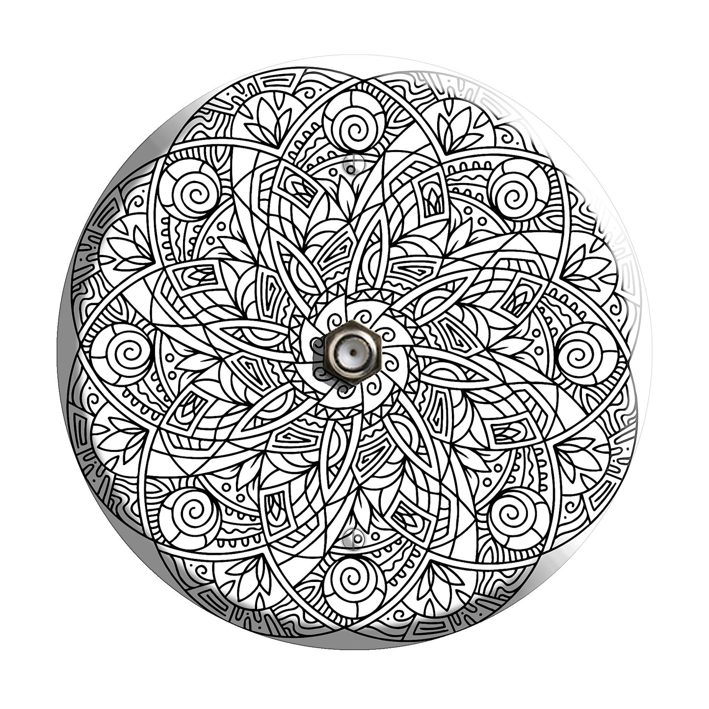 Spiral Mandala E Cable Wallplate