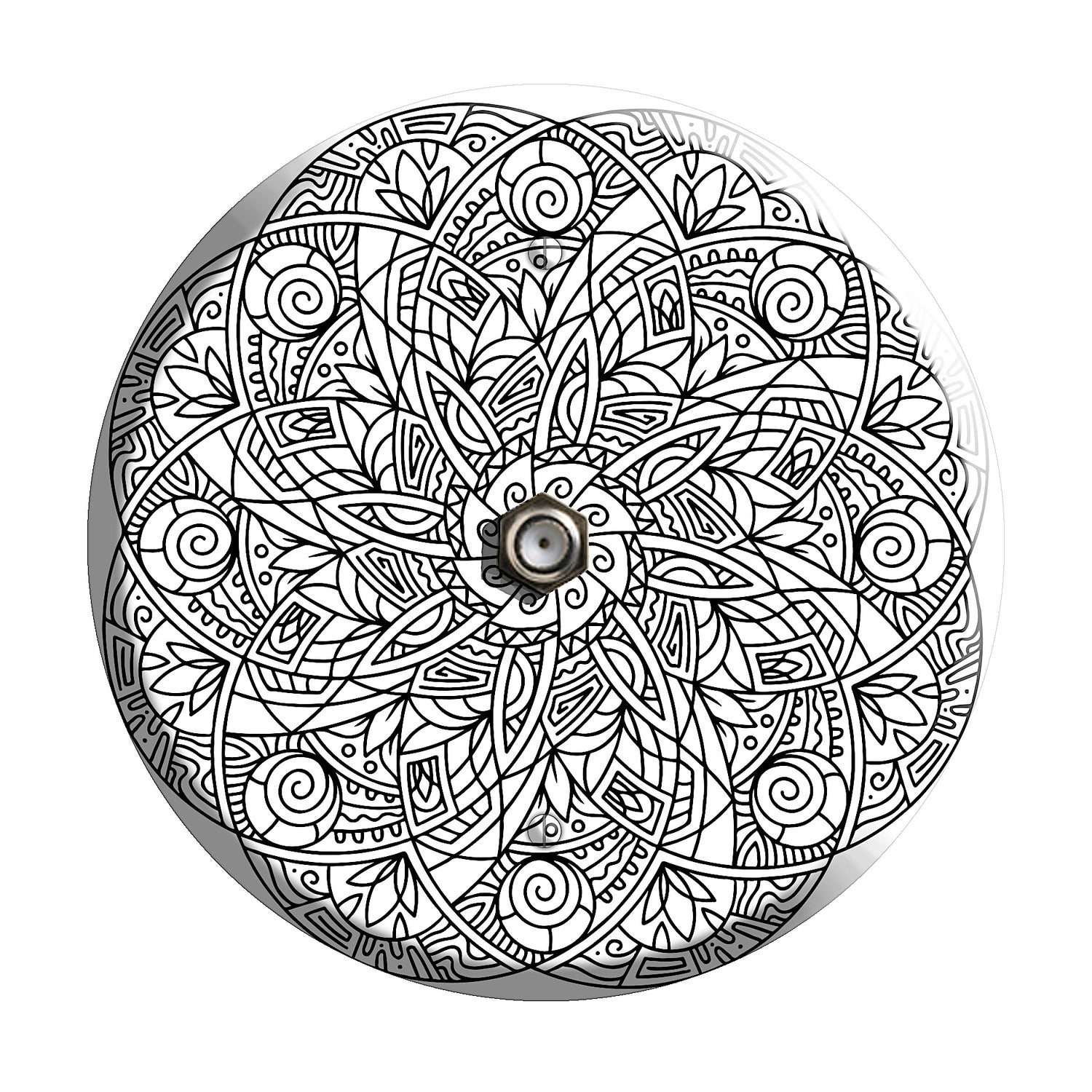 Spiral Mandala E Cable Wallplate