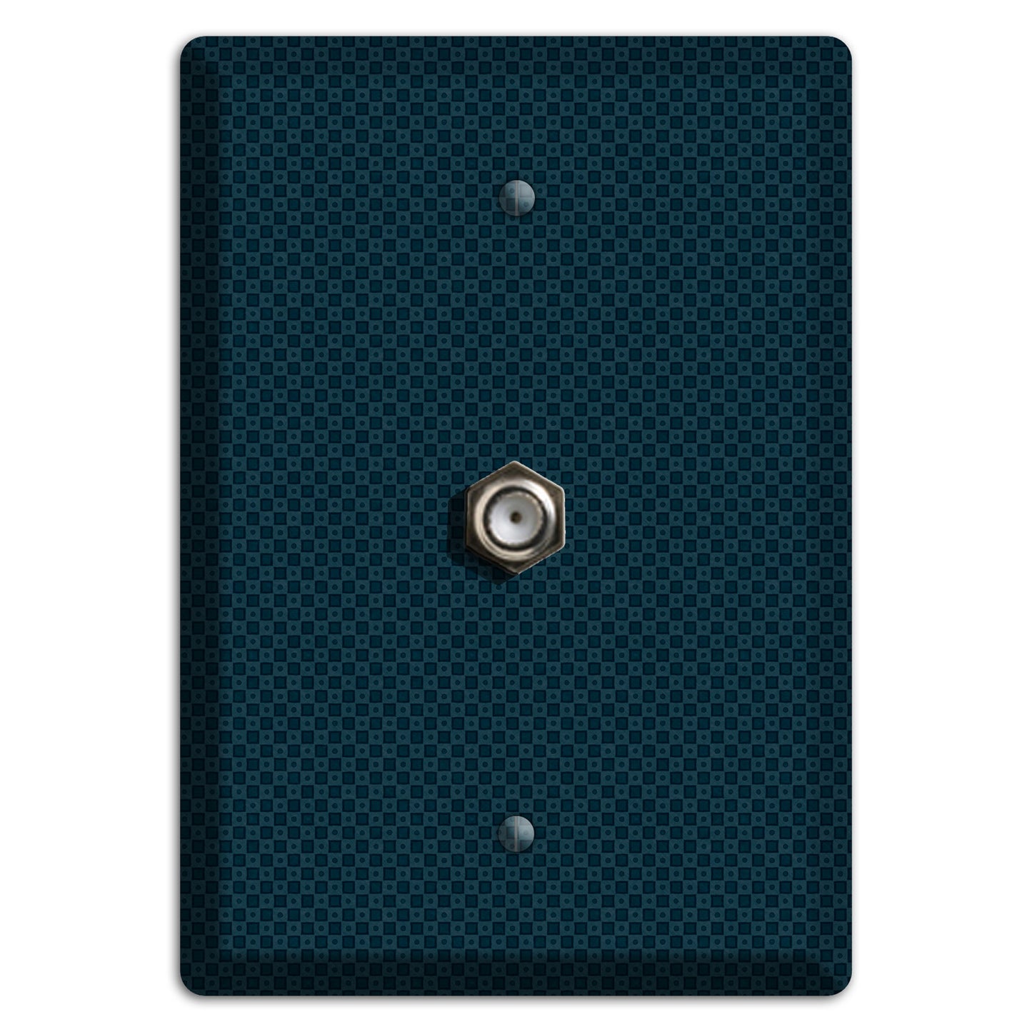 Navy Dots and Check Cable Wallplate