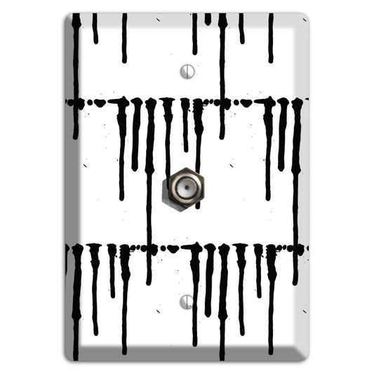 Ink Brushstrokes 7 Cable Wallplate