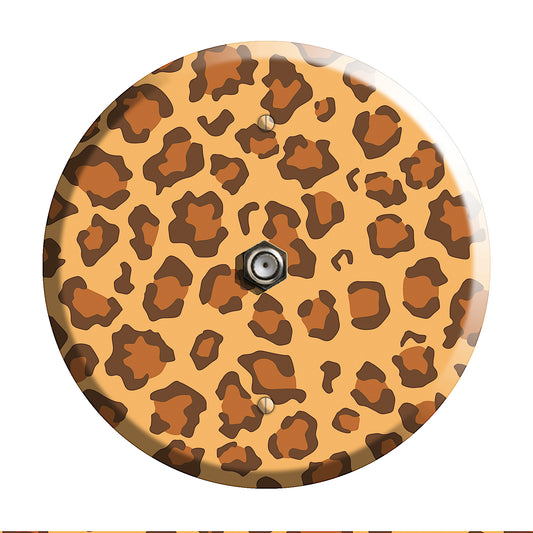 Brown Leopard Cable Wallplate