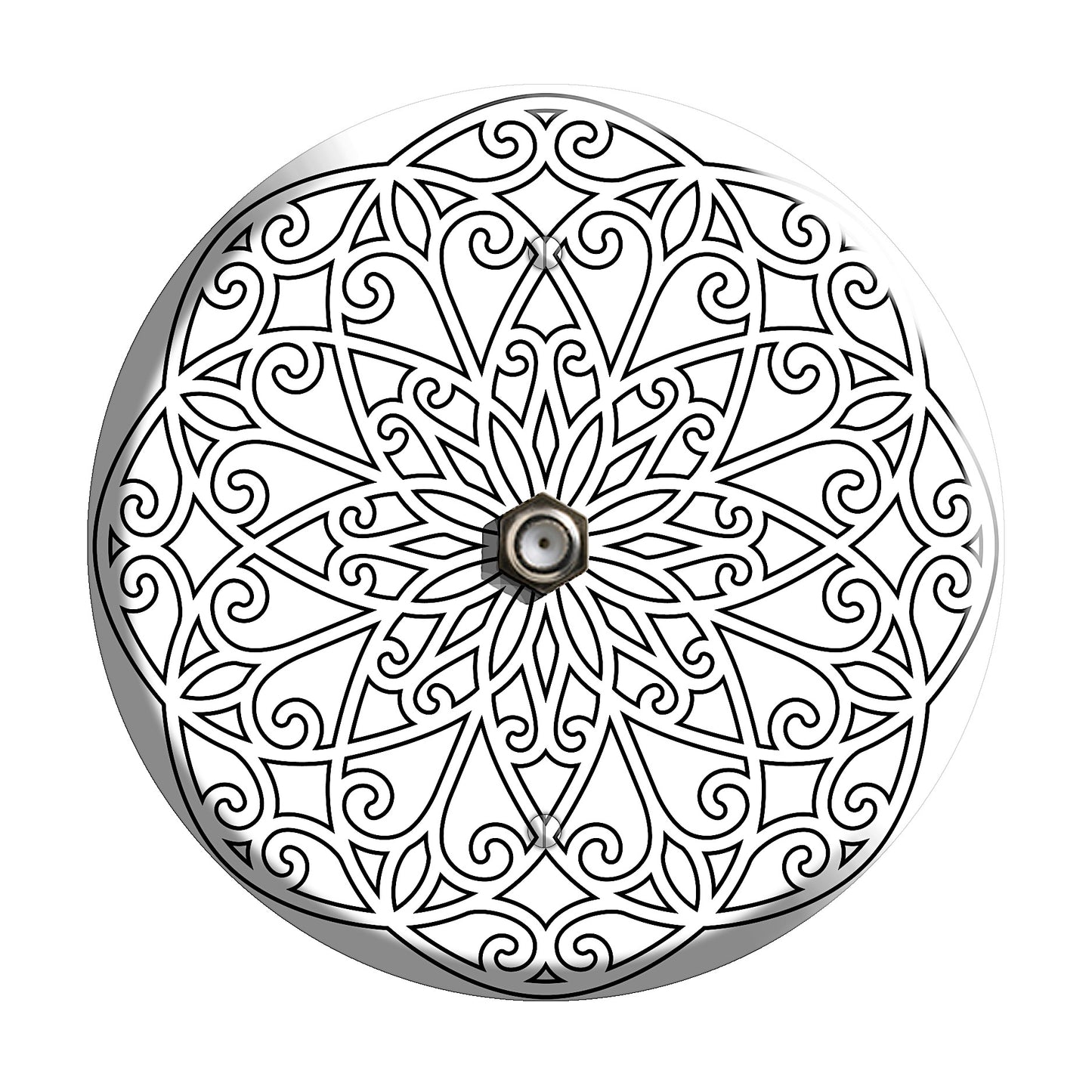 Iron Mandala H Cable Wallplate