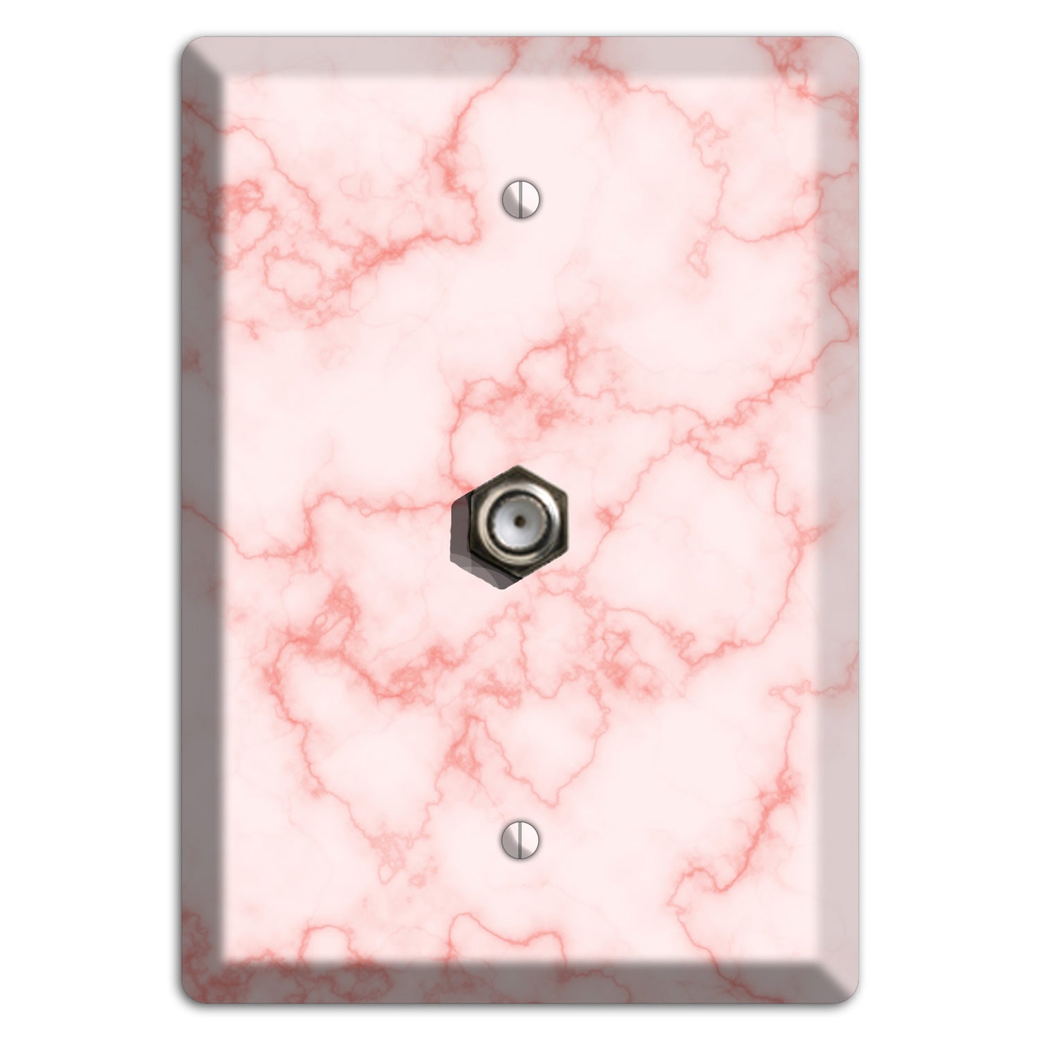 Pink Stained Marble Cable Wallplate