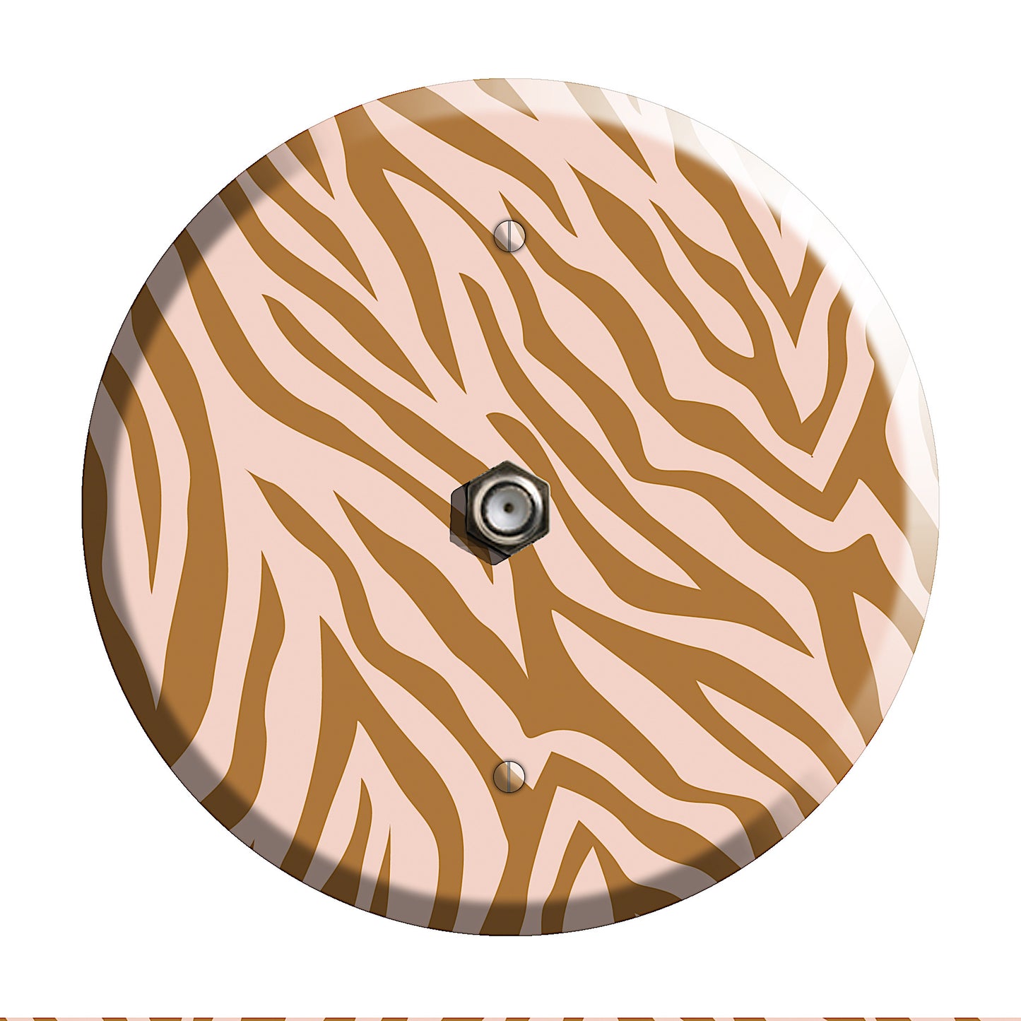 Pink Zebra Cable Wallplate