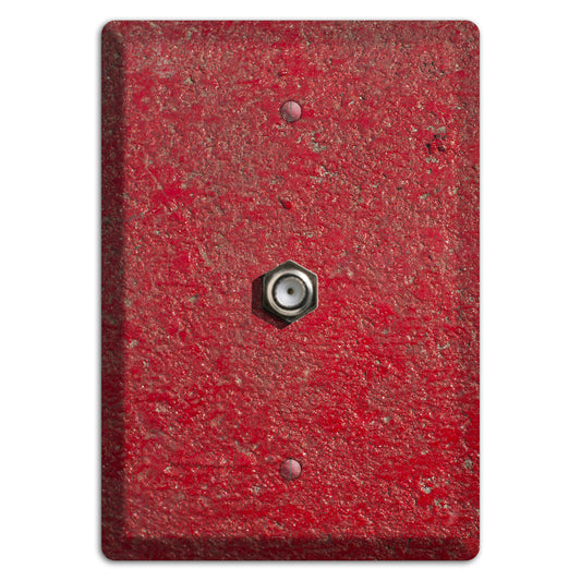 Red Concrete Cable Wallplate