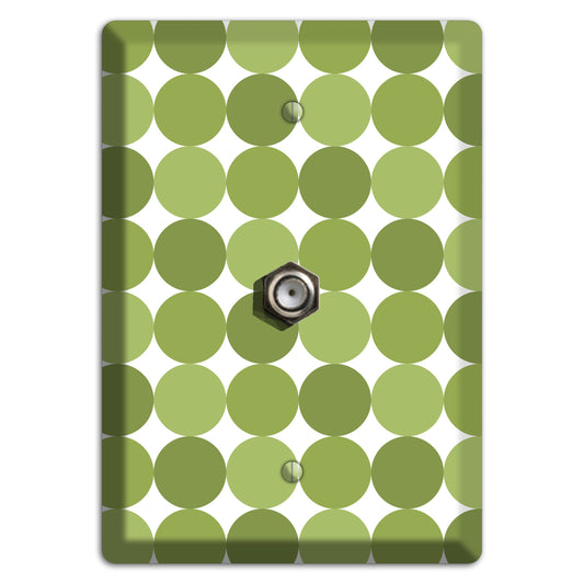 Multi Olive Tiled Dots Cable Wallplate