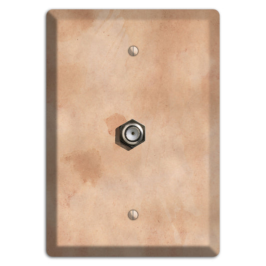 Aged Paper 4 Cable Wallplate