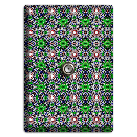 Green Foulard 4 Cable Wallplate