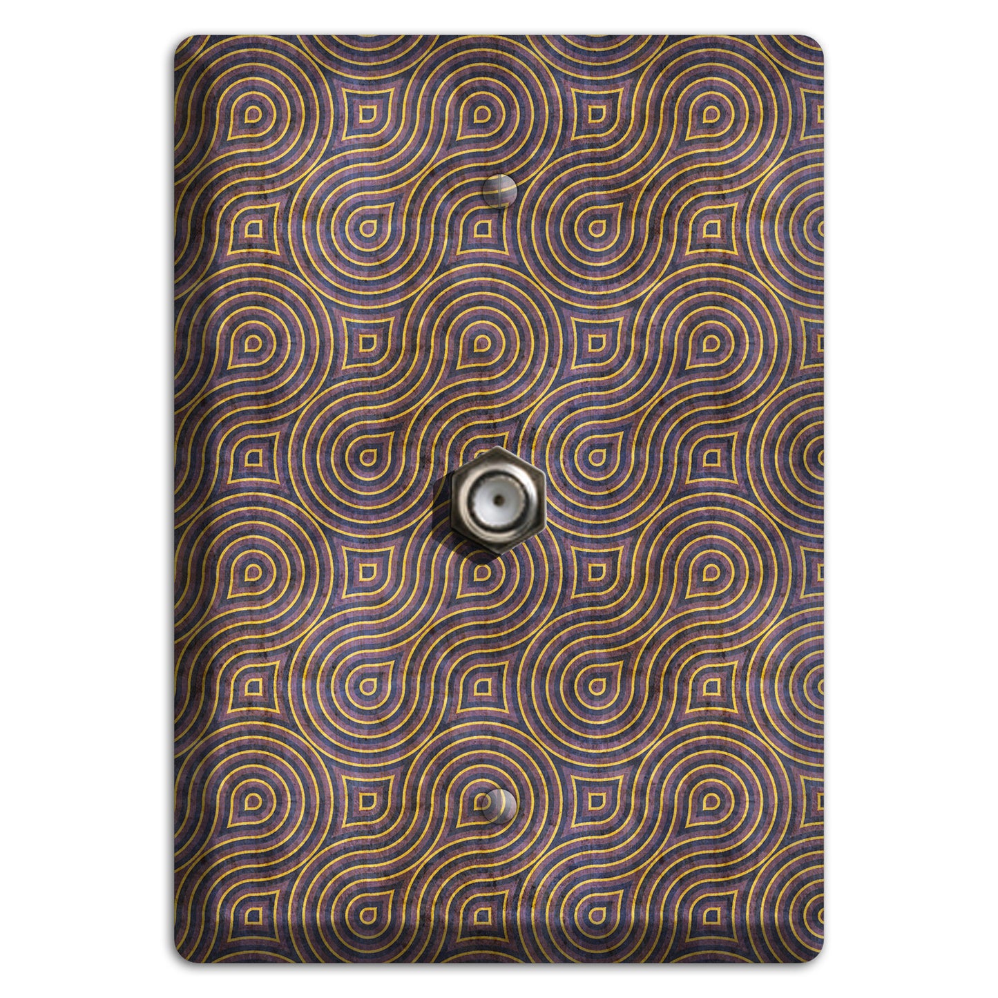 Purple Swirl Cable Wallplate