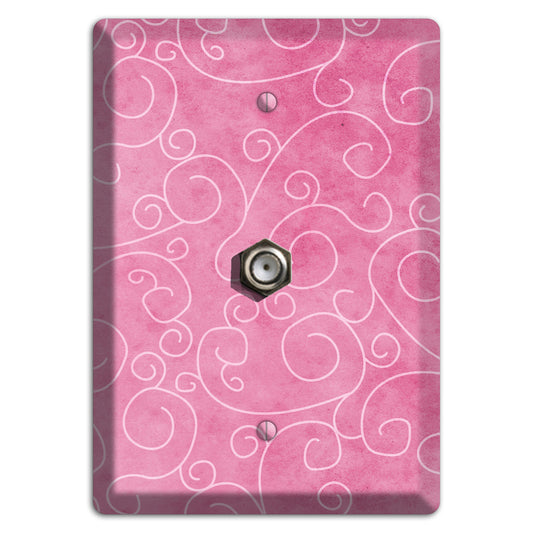 Kobi Pink Texture Cable Wallplate