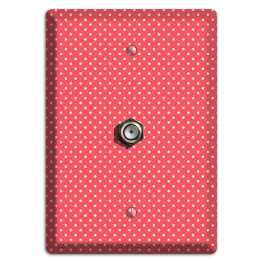 Multi Pink Tiny Polka Dots Cable Wallplate