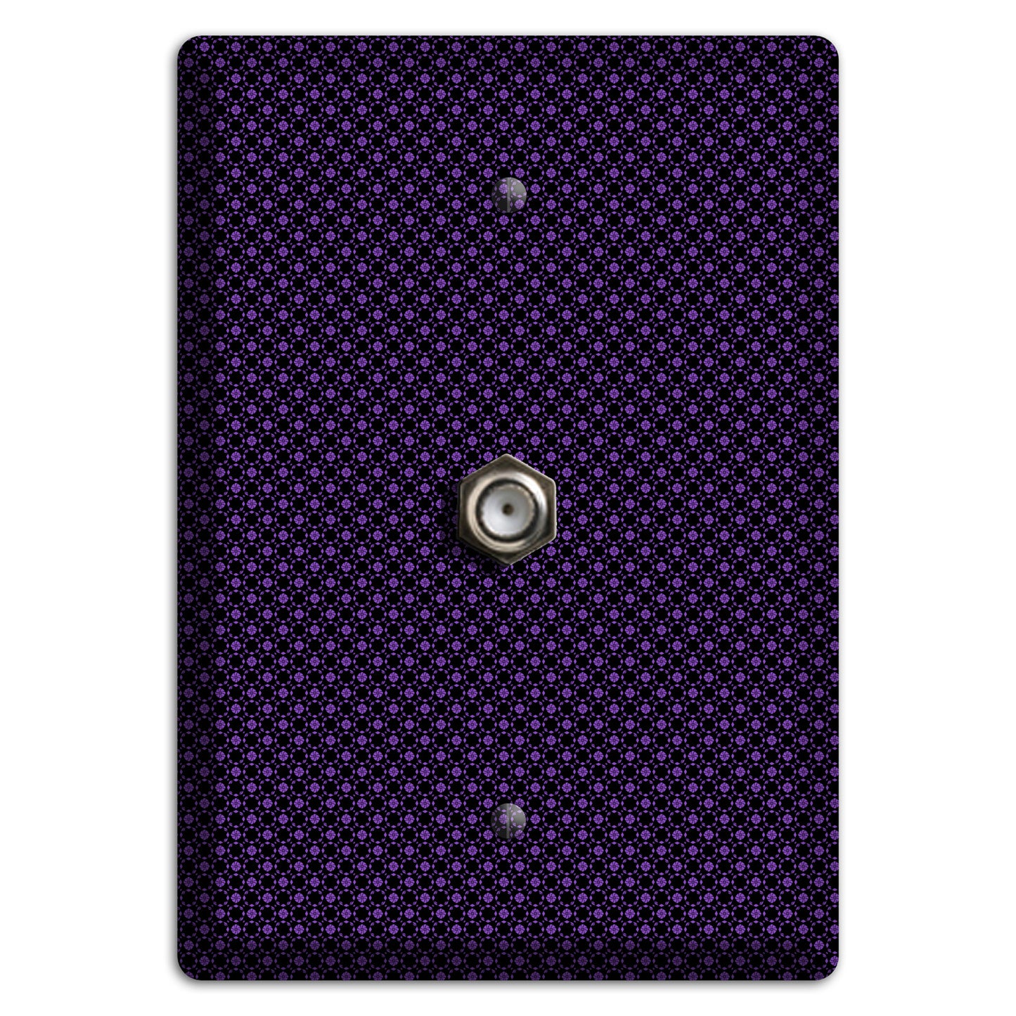 Multi Purple Geometric Cable Wallplate