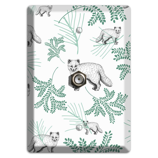 Wildlife Arctic Fox Cable Wallplate