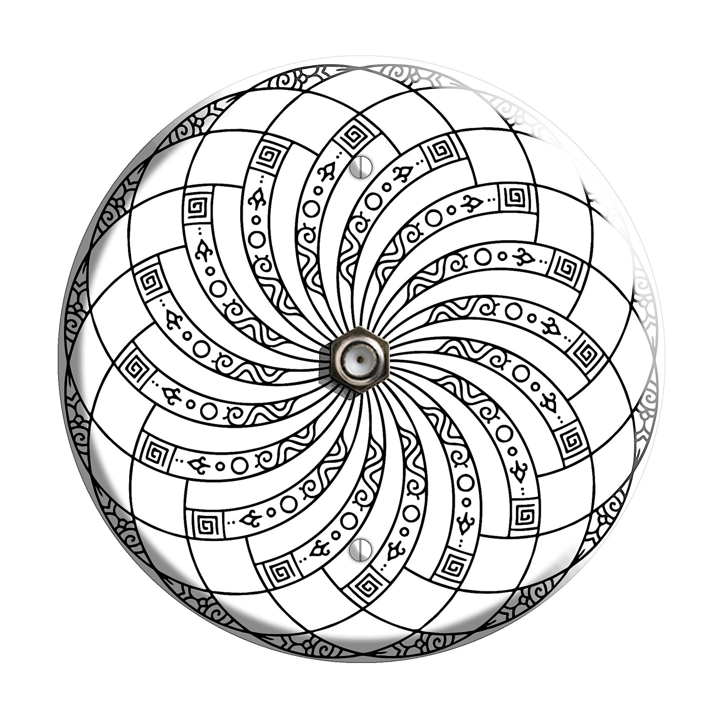 Spiral Mandala D Cable Wallplate