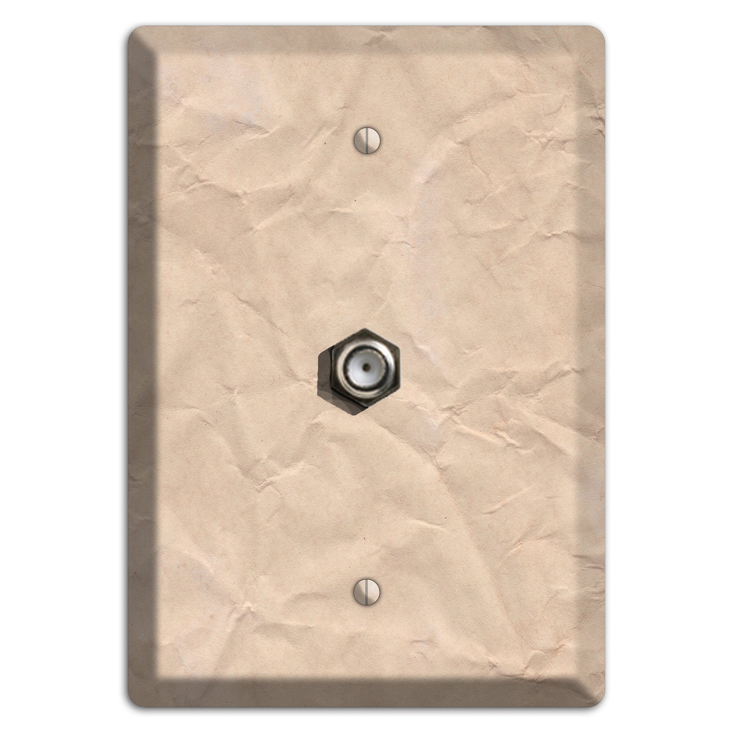 Aged Paper 5 Cable Wallplate