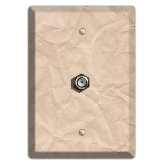 Aged Paper 5 Cable Wallplate