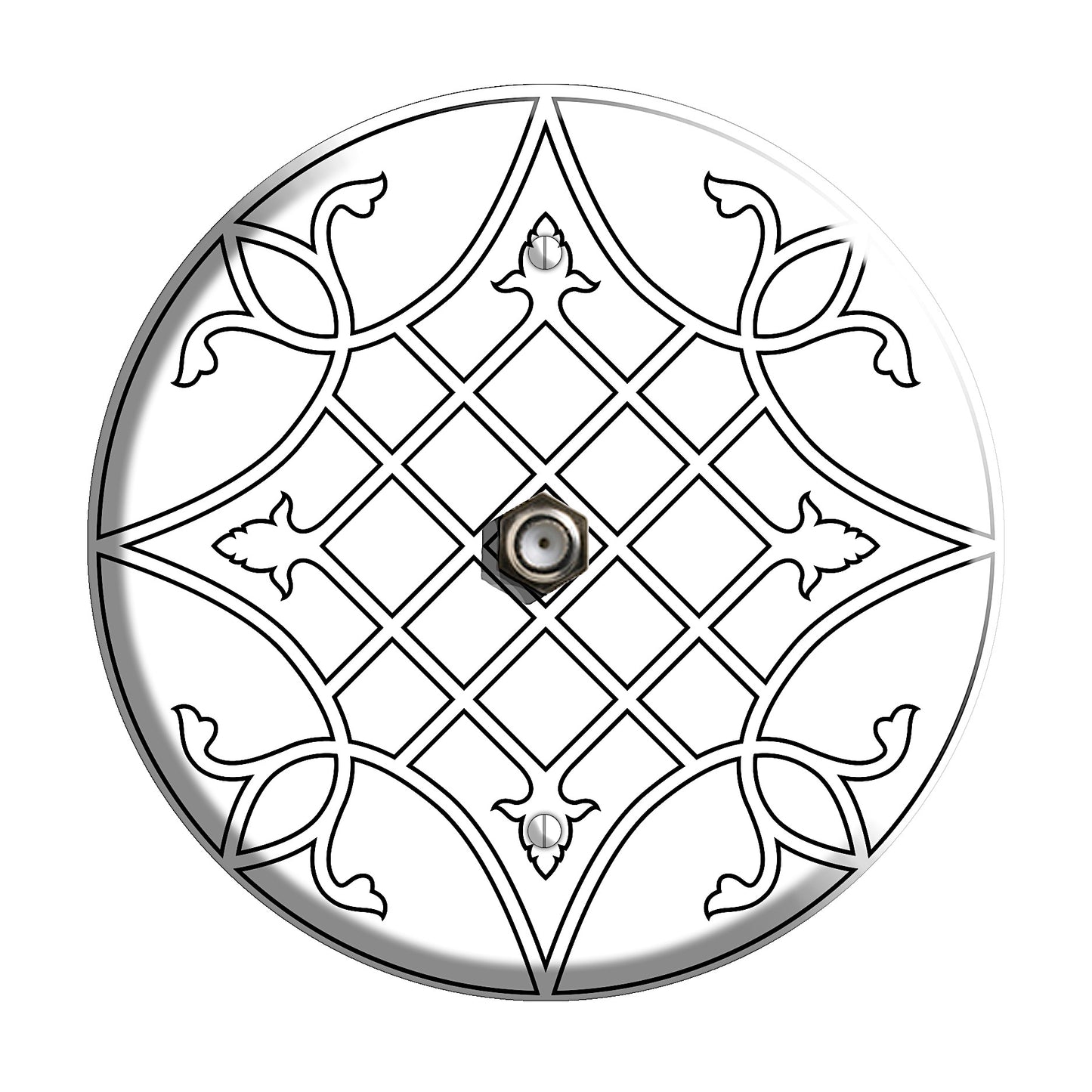 Iron Mandala B Cable Wallplate