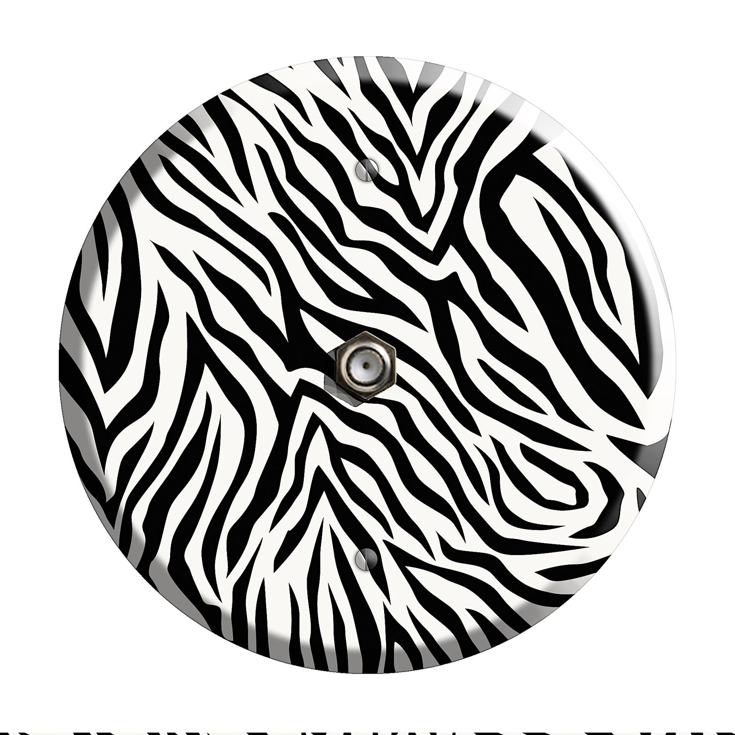 Black Zebra Cable Wallplate