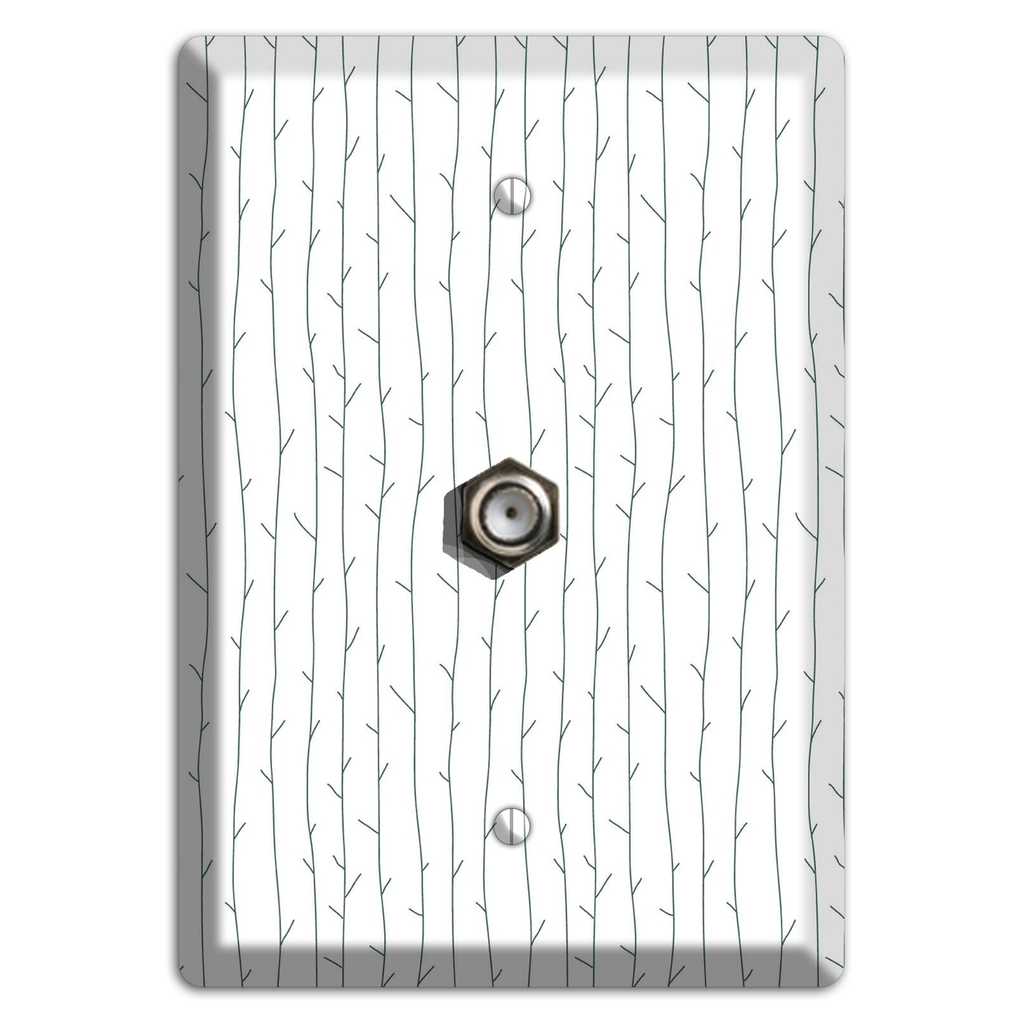 Leaves Style D Cable Wallplate