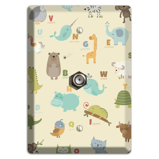 Animal Alphabet 2 Cable Wallplate