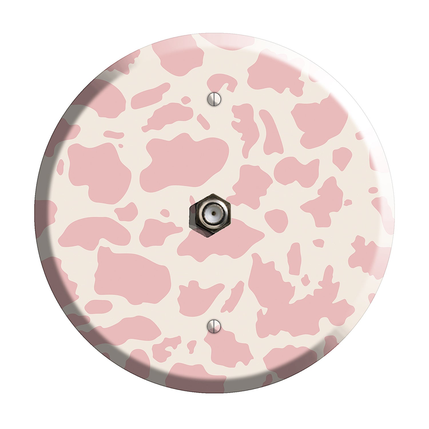 Pink Cow Cable Wallplate