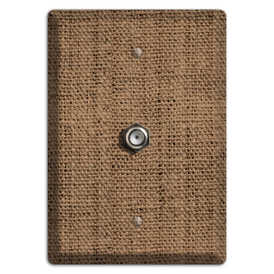 Beaver Burlap Cable Wallplate