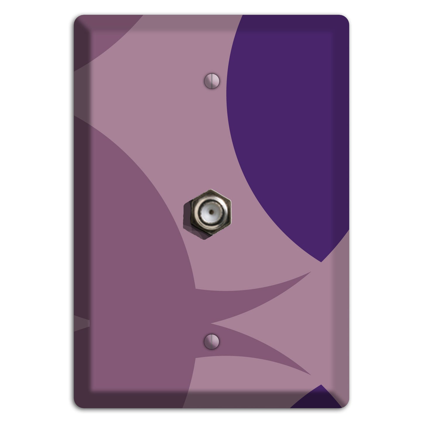 Purple Abstract Cable Wallplate