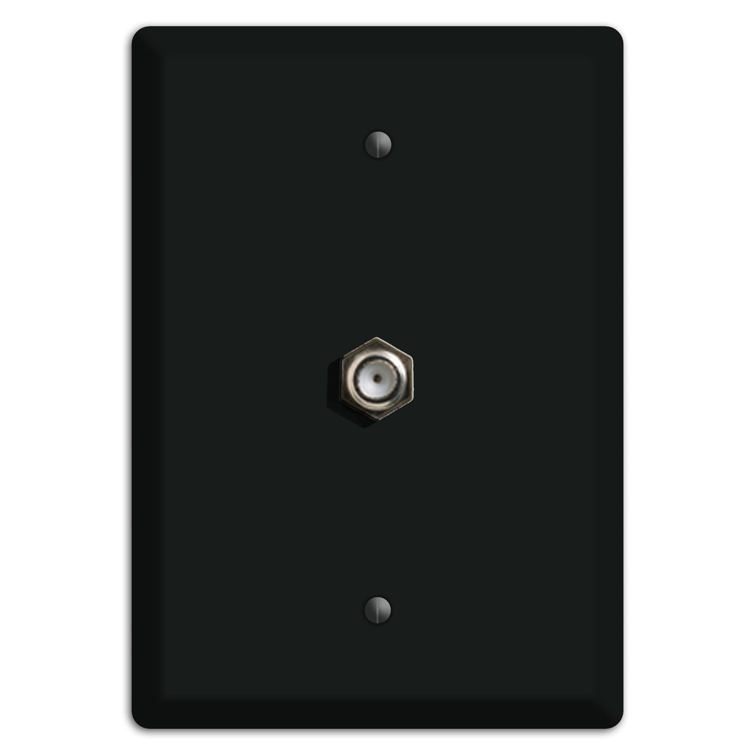 Matte Black Metal Cable Wallplate