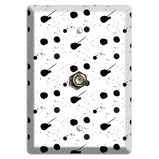 Ink Drops 6 Cable Wallplate