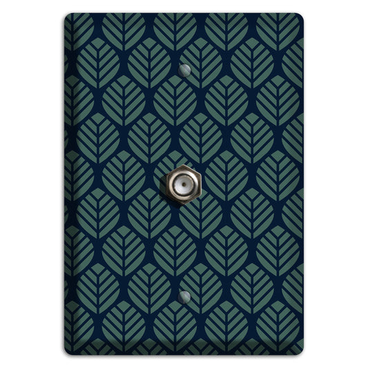 Leaves Style T Cable Wallplate