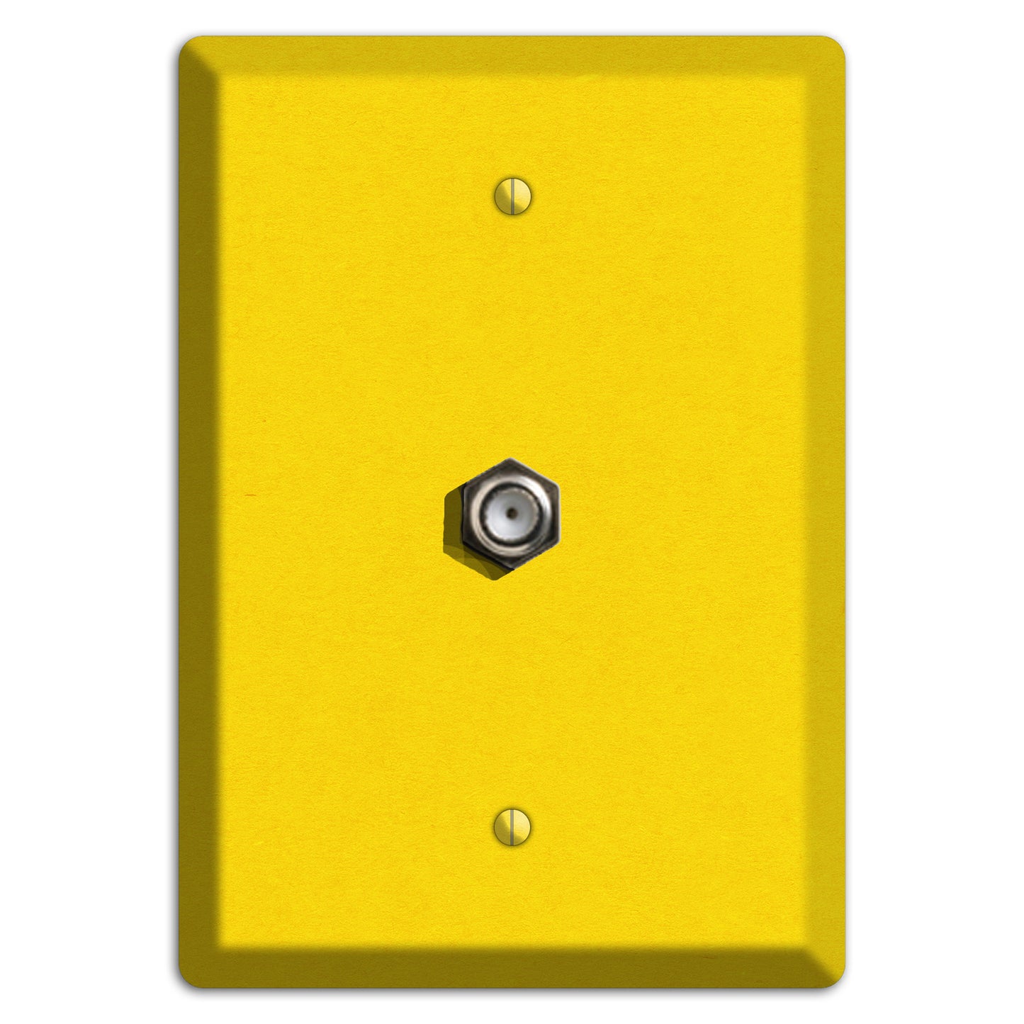 Moon Yellow Kraft Cable Wallplate