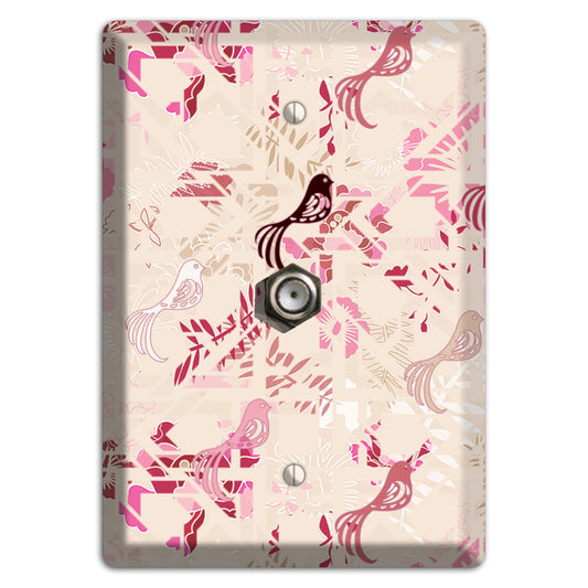 Floral Songbirds Cable Wallplate