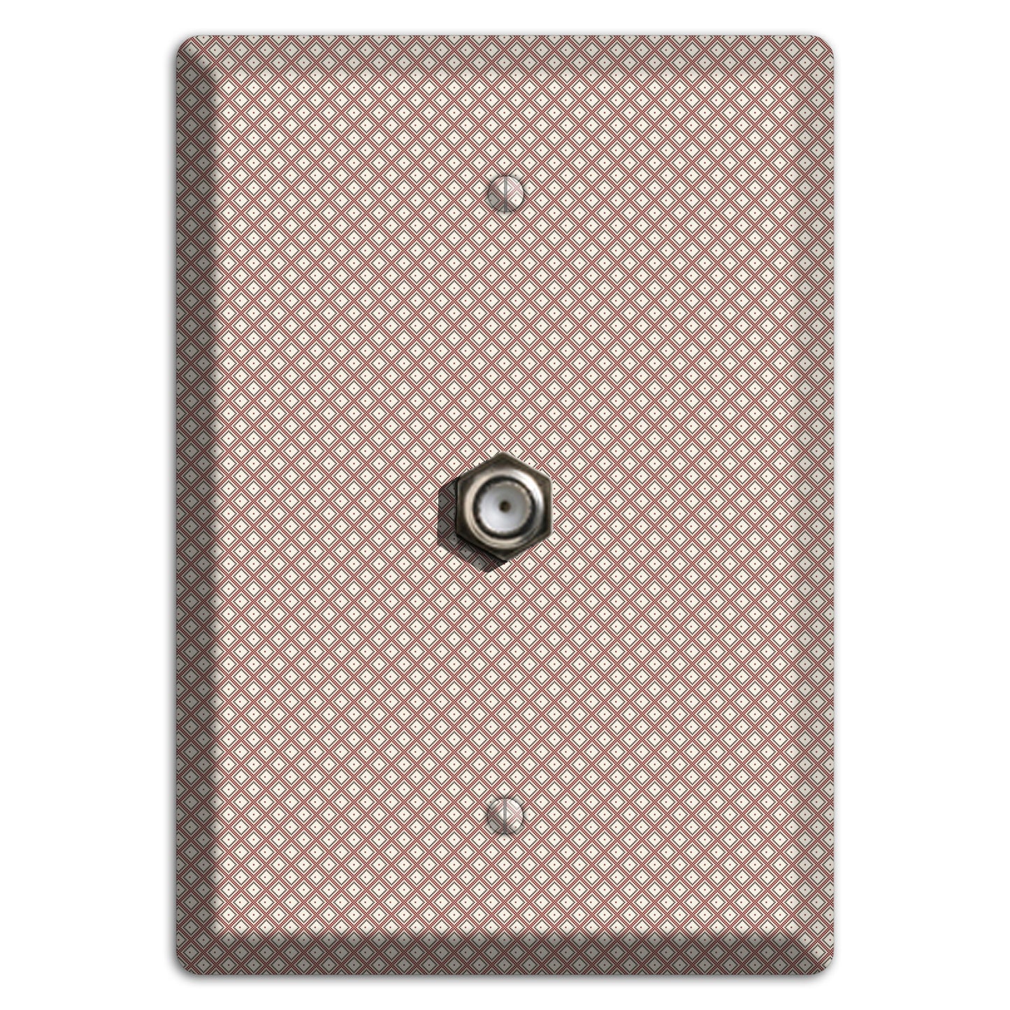 Light Brown and Beige Diamonds Cable Wallplate