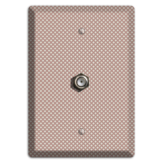 Light Brown and Beige Diamonds Cable Wallplate