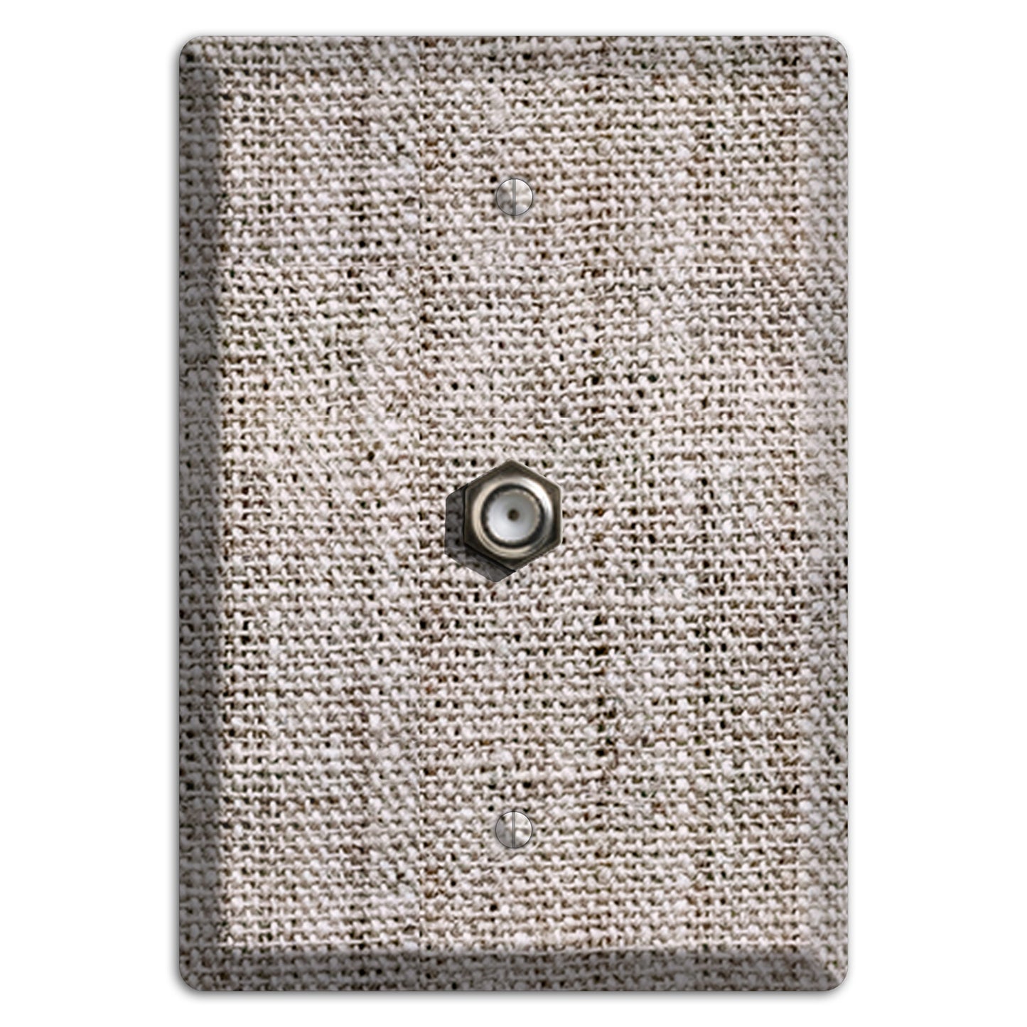 Natural Gray Burlap Cable Wallplate