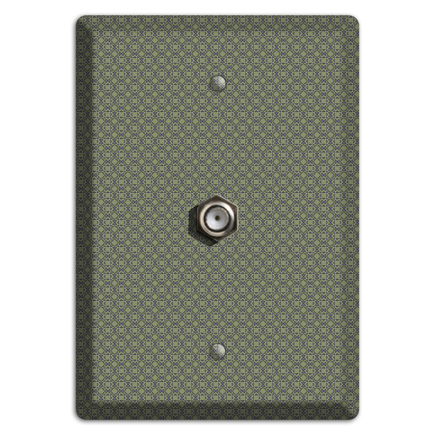 Multi Olive Foulard Cable Wallplate