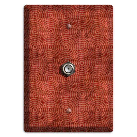 Red Swirl Cable Wallplate