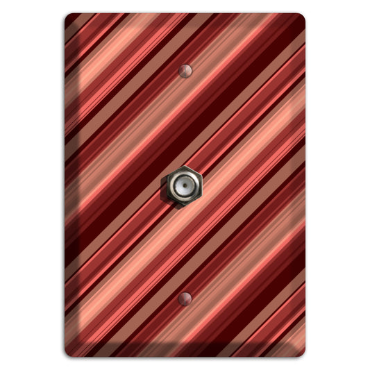 Red Stripes Cable Wallplate