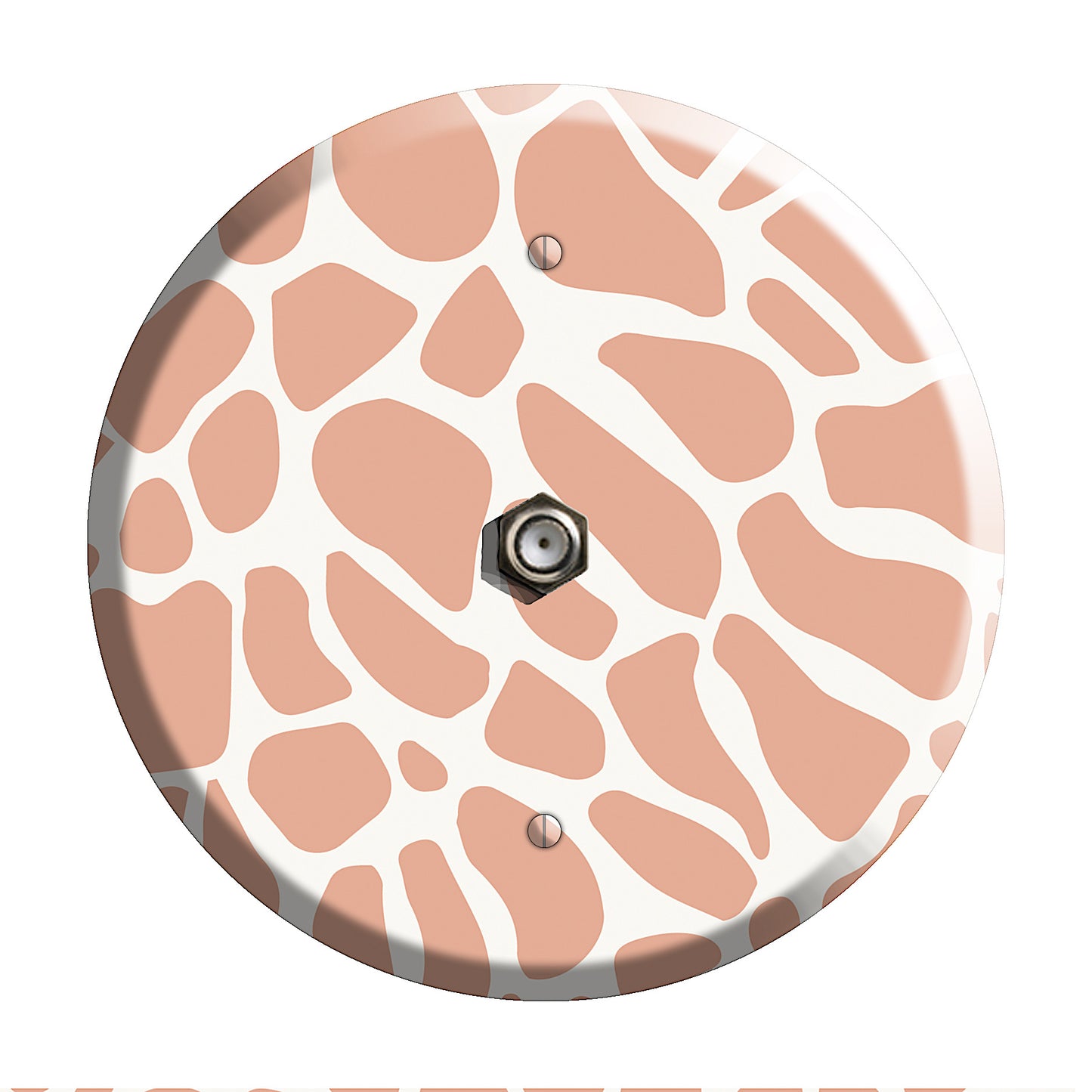 Pink Giraffe A Cable Wallplate