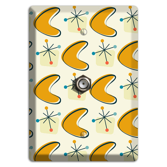 Yellow Boomerang Cable Wallplate